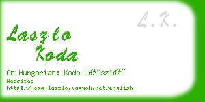 laszlo koda business card